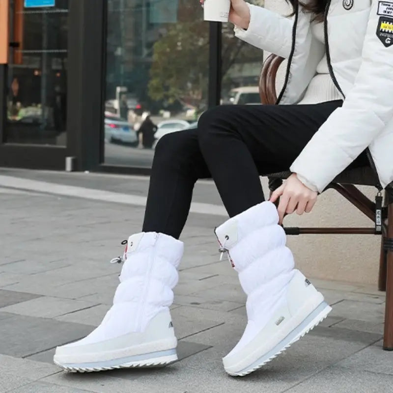 Camille™ | Botas de nieve impermeables acolchadas con suela plana