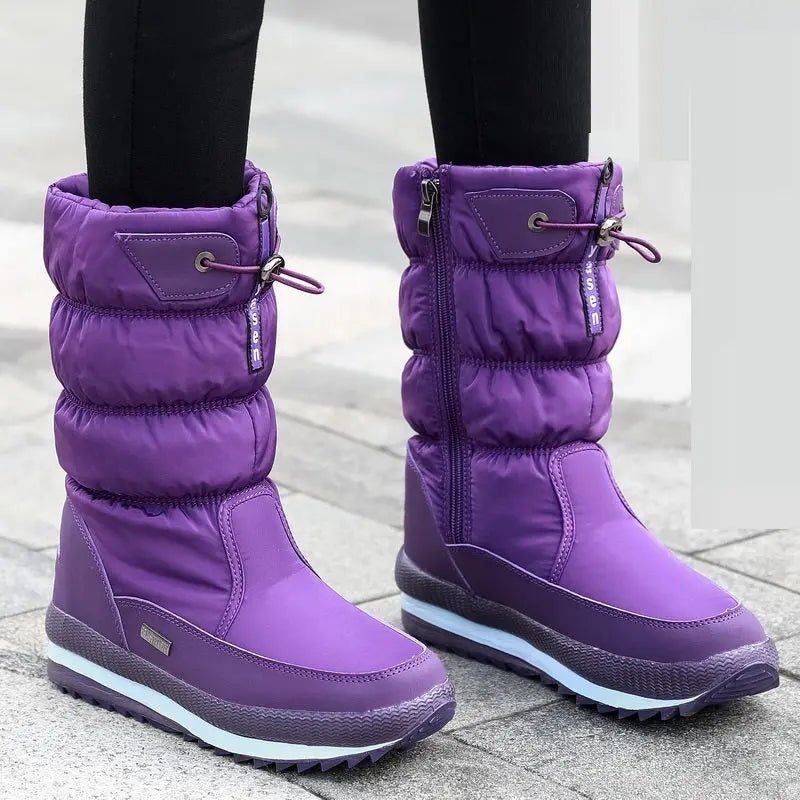 Camille™ | Botas de nieve impermeables acolchadas con suela plana
