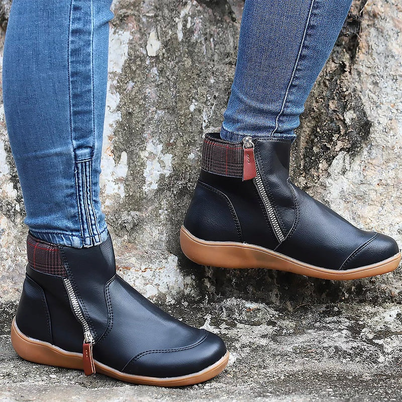 Kayla™ | Botines de invierno con cremallera lateral y suela confort