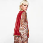 Abigail™ | Chaleco largo boho con estampado paisley y cuello de pico