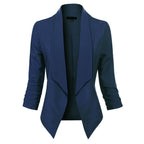 Shelby™ | Americana abierta con manga 3/4 fruncida