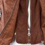 Emilia™ | Chaqueta motera de polipiel con capucha