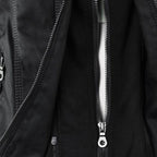 Emilia™ | Chaqueta motera de polipiel con capucha