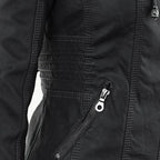 Emilia™ | Chaqueta motera de polipiel con capucha