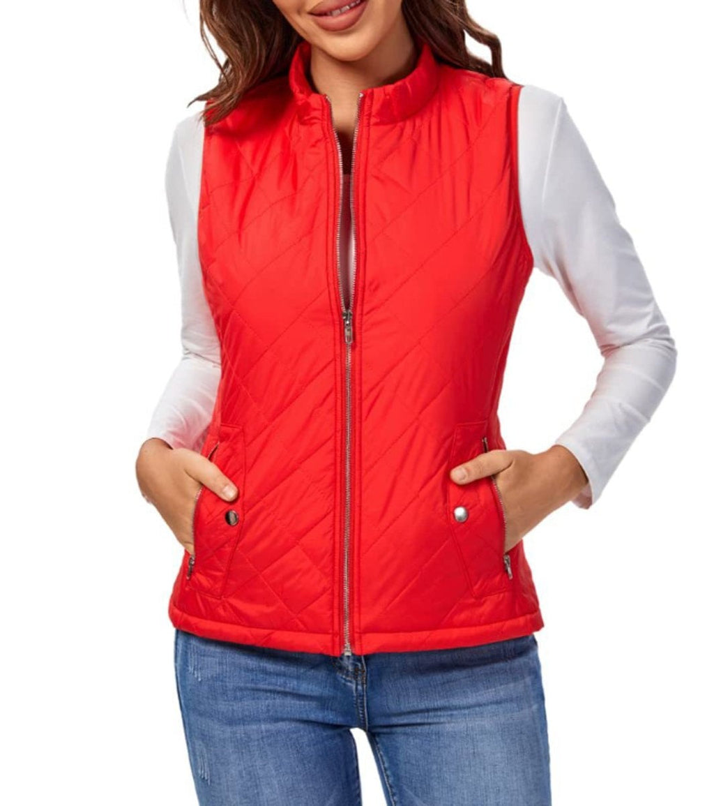 Juliana™ | Chaleco acolchado ligero con cuello alto y cremallera