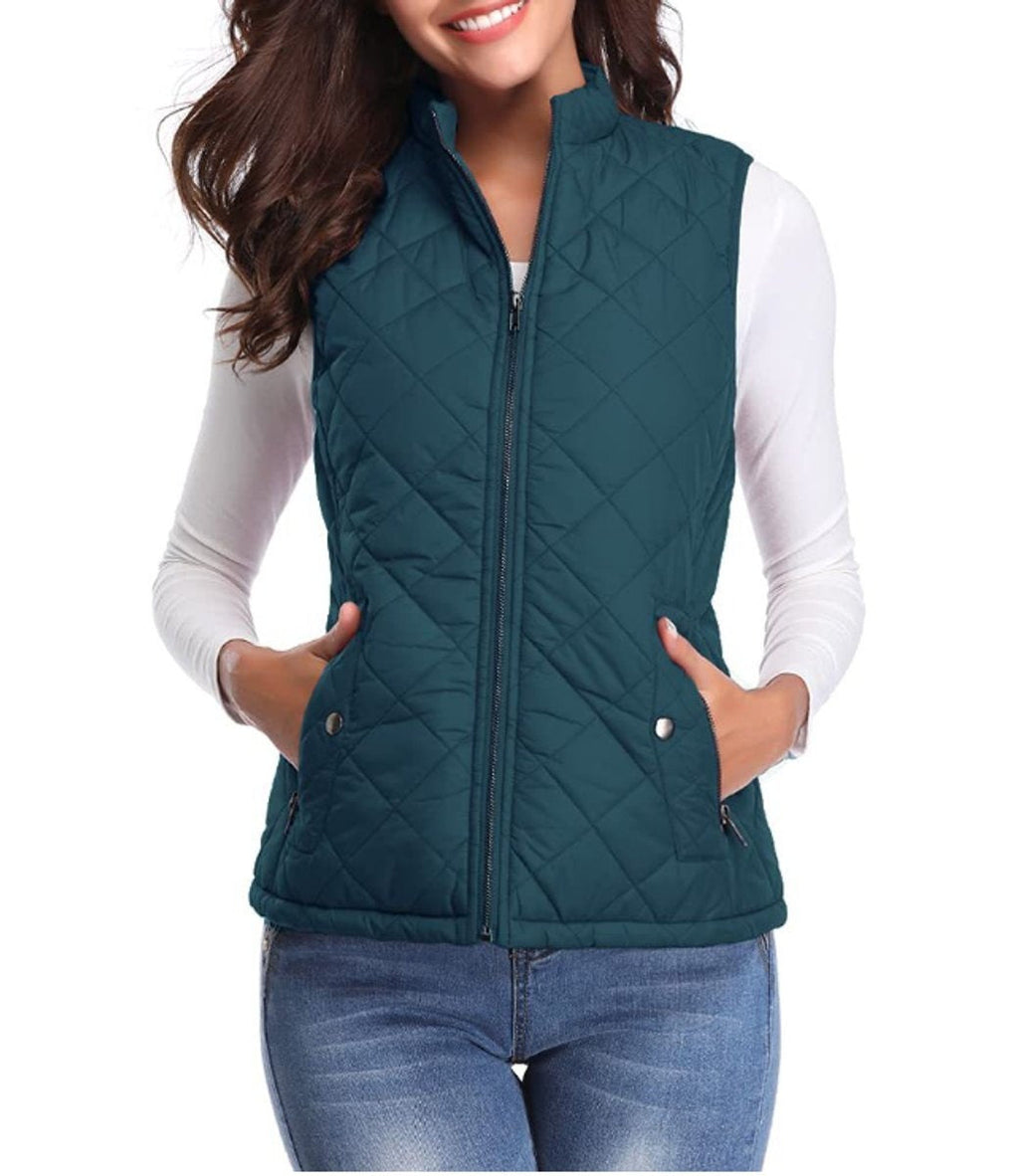 Juliana™ | Chaleco acolchado ligero con cuello alto y cremallera