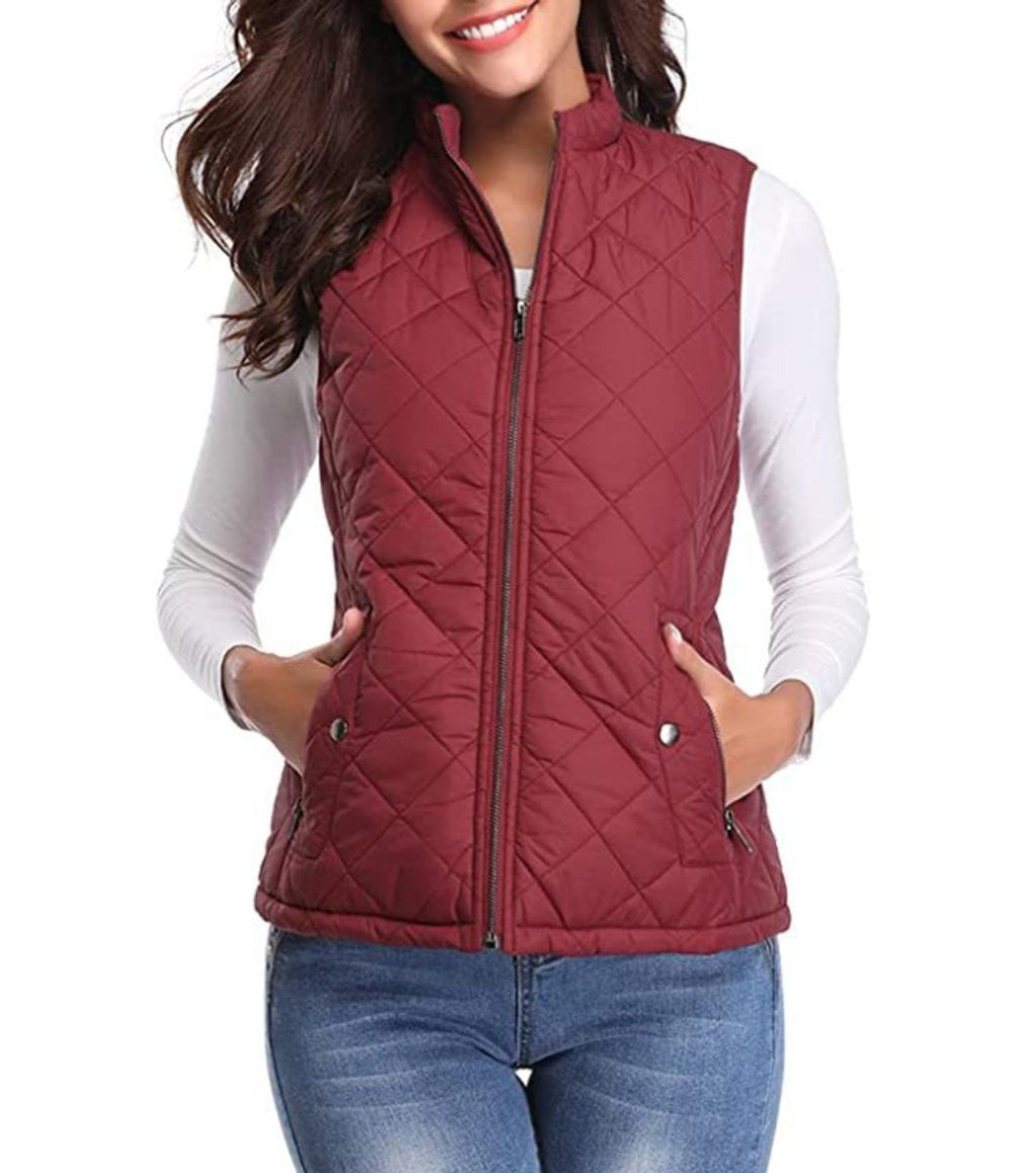 Juliana™ | Chaleco acolchado ligero con cuello alto y cremallera