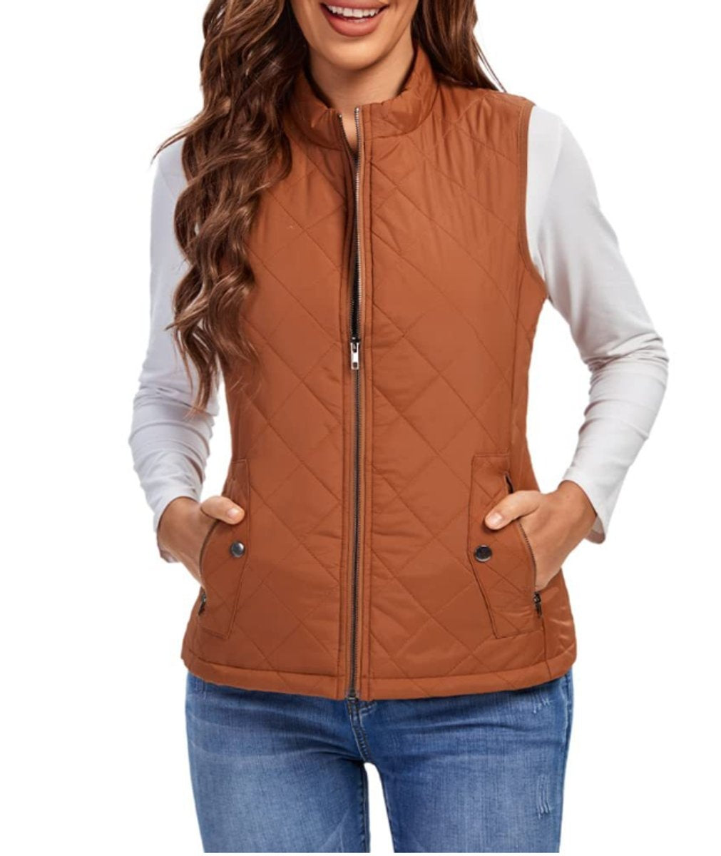 Juliana™ | Chaleco acolchado ligero con cuello alto y cremallera
