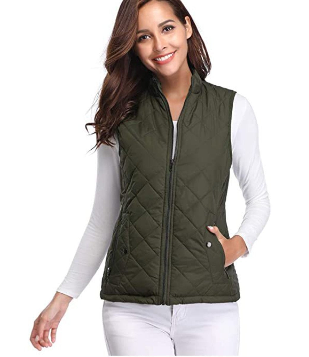 Juliana™ | Chaleco acolchado ligero con cuello alto y cremallera