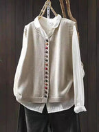 Madelyn™ | Chaleco de punto con escote en V y botones