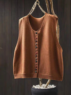 Madelyn™ | Chaleco de punto con escote en V y botones