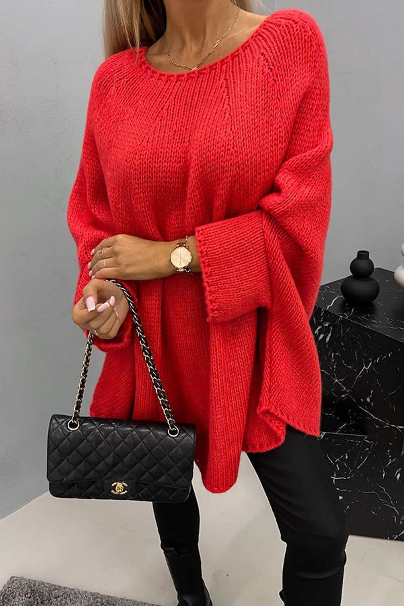 Avery™ | Jersey oversize de punto con mangas murciélago