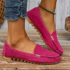 Julia™ | Mocasines planos de ante con detalle metálico