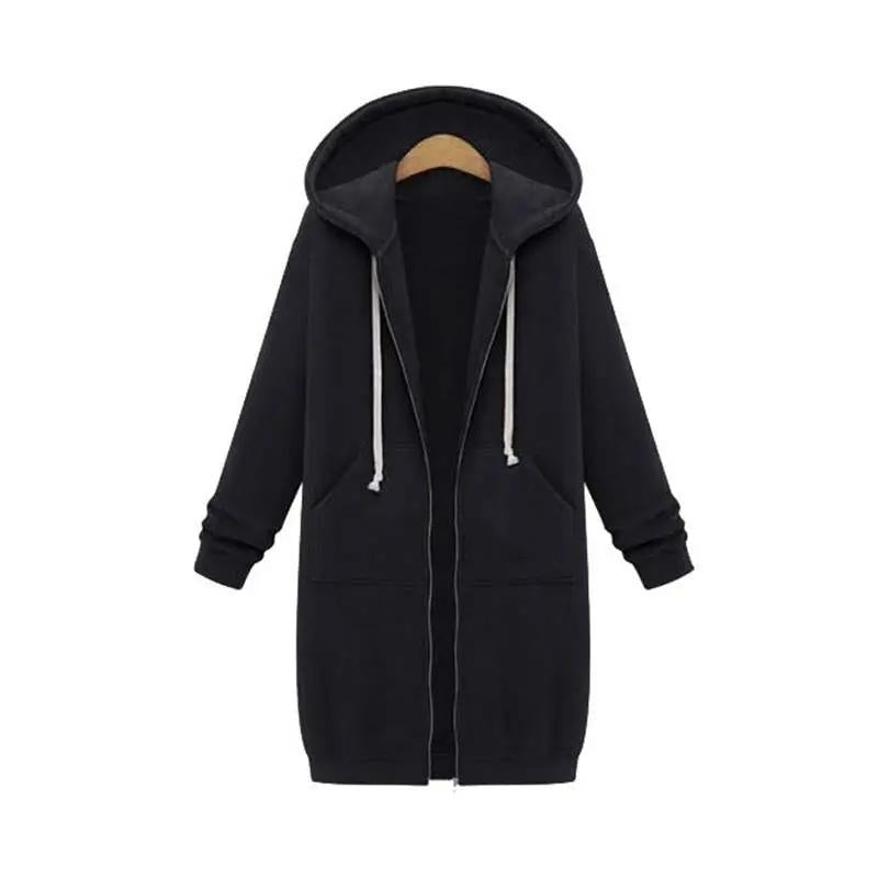Josie™ | Sudadera larga oversize con capucha y cremallera