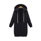 Josie™ | Sudadera larga oversize con capucha y cremallera