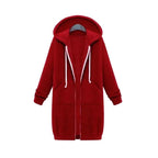 Josie™ | Sudadera larga oversize con capucha y cremallera