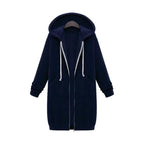 Josie™ | Sudadera larga oversize con capucha y cremallera