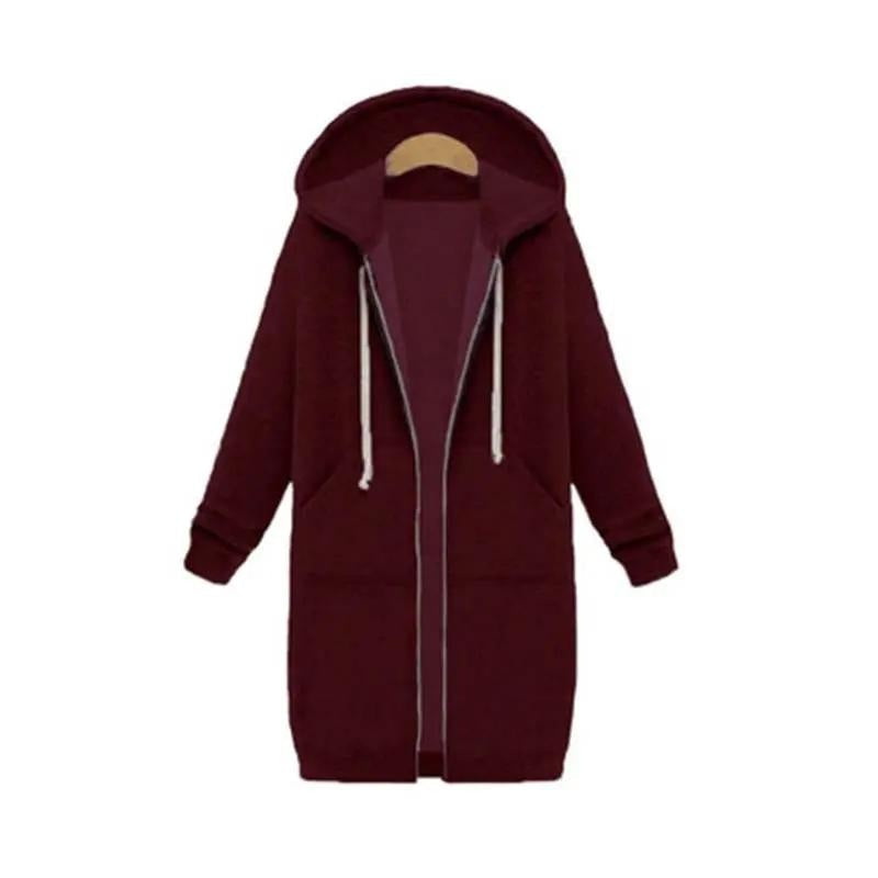 Josie™ | Sudadera larga oversize con capucha y cremallera