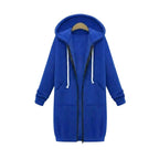 Josie™ | Sudadera larga oversize con capucha y cremallera