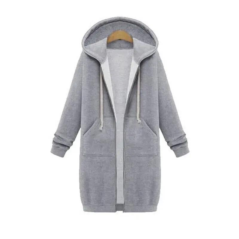 Josie™ | Sudadera larga oversize con capucha y cremallera