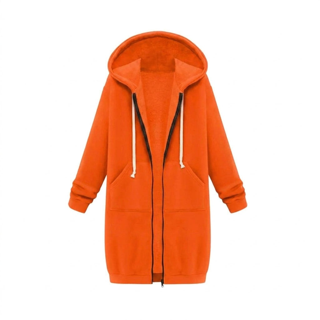 Josie™ | Sudadera larga oversize con capucha y cremallera
