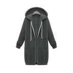 Josie™ | Sudadera larga oversize con capucha y cremallera