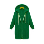Josie™ | Sudadera larga oversize con capucha y cremallera