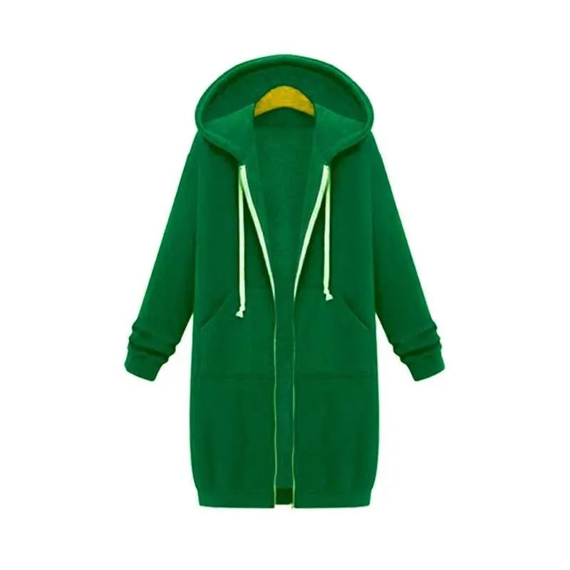 Josie™ | Sudadera larga oversize con capucha y cremallera