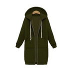 Josie™ | Sudadera larga oversize con capucha y cremallera