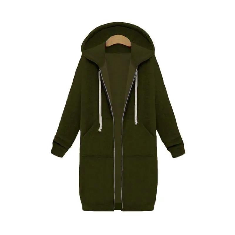 Josie™ | Sudadera larga oversize con capucha y cremallera