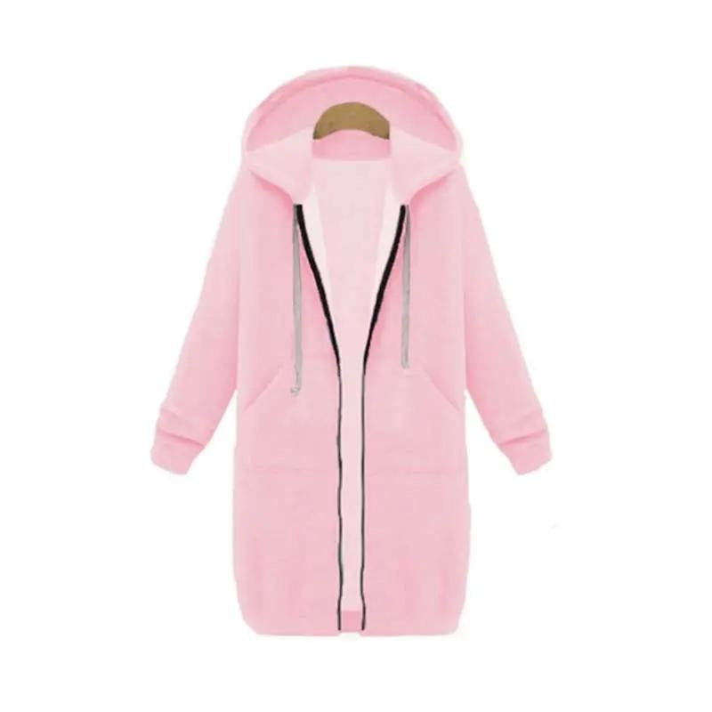 Josie™ | Sudadera larga oversize con capucha y cremallera