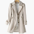 Delilah™ | Gabardina larga con botones y solapa
