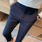 Nolan™ | Pantalón de vestir slim fit con textura estructurada