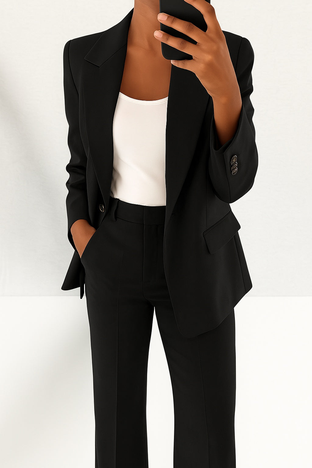 Megan™ | Traje elegante de blazer con solapas y pantalón