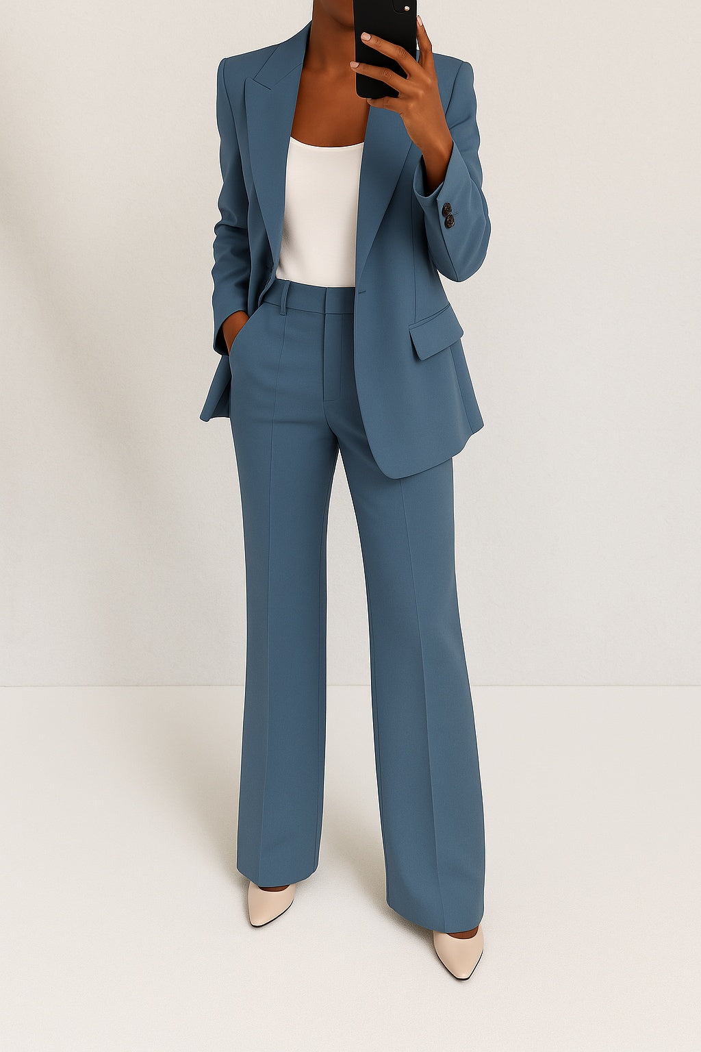 Megan™ | Traje elegante de blazer con solapas y pantalón