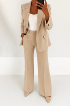 Megan™ | Traje elegante de blazer con solapas y pantalón