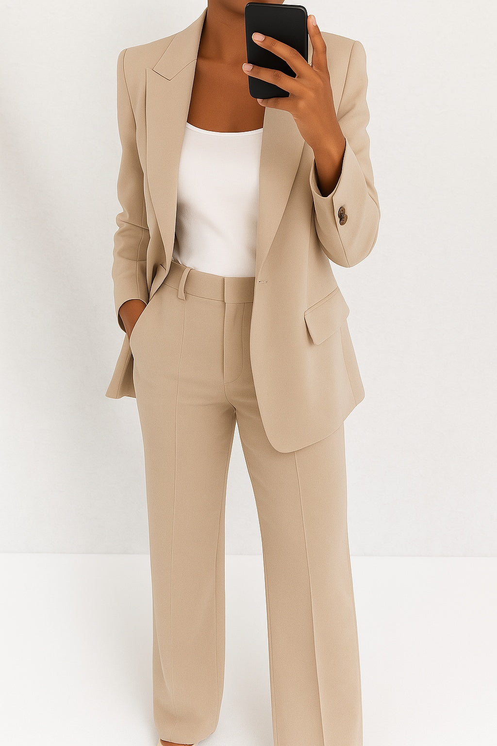 Megan™ | Traje elegante de blazer con solapas y pantalón