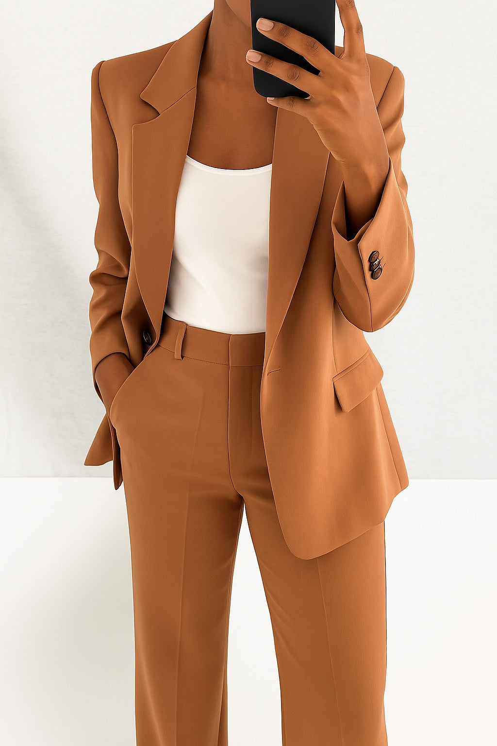 Megan™ | Traje elegante de blazer con solapas y pantalón