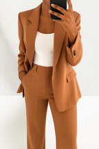 Megan™ | Traje elegante de blazer con solapas y pantalón