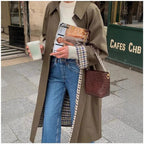 Eleanor™ | Gabardina larga oversize con forro de cuadros